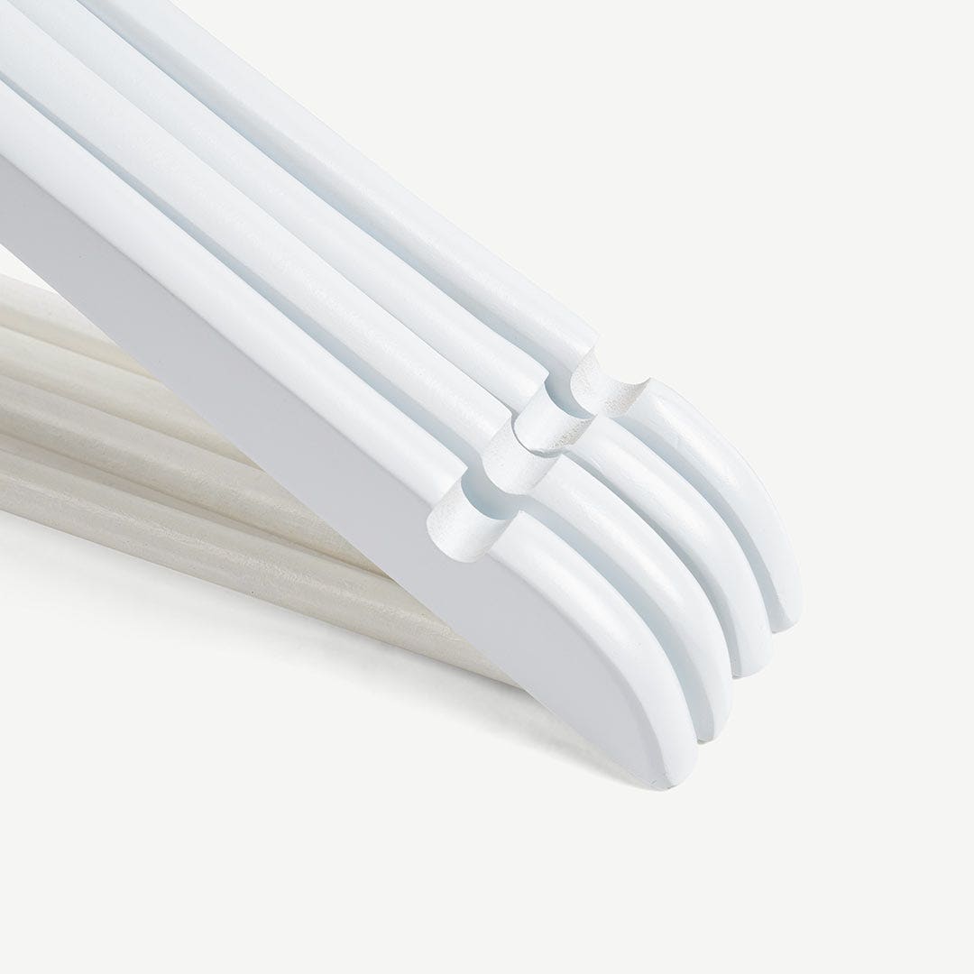 Madlien Wooden Hanger Set of 4pcs -White