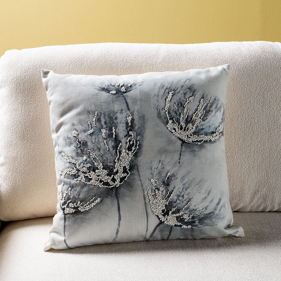 Livian Embroidered Cushion - 50x50cm