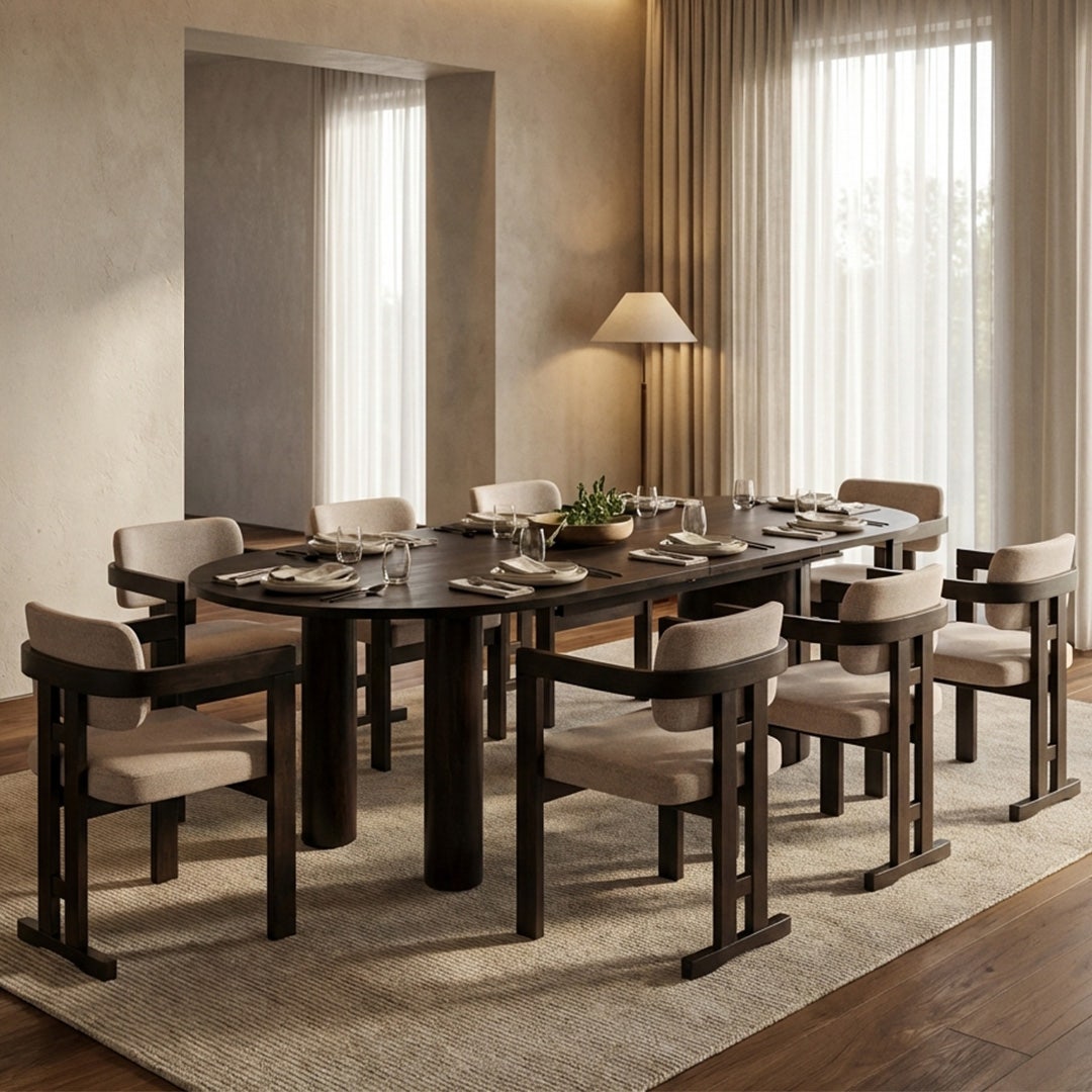 Lenosa 8 Seater Dining Table Walnut