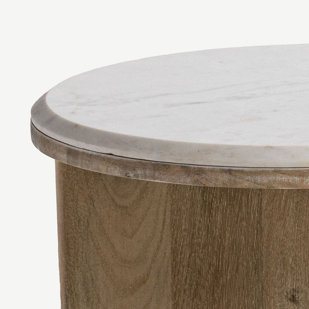 Melanie End Table White