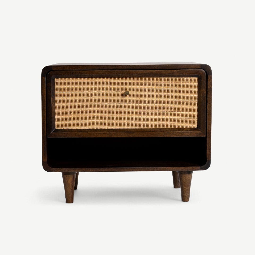 Khloe Bedside Table Walnut