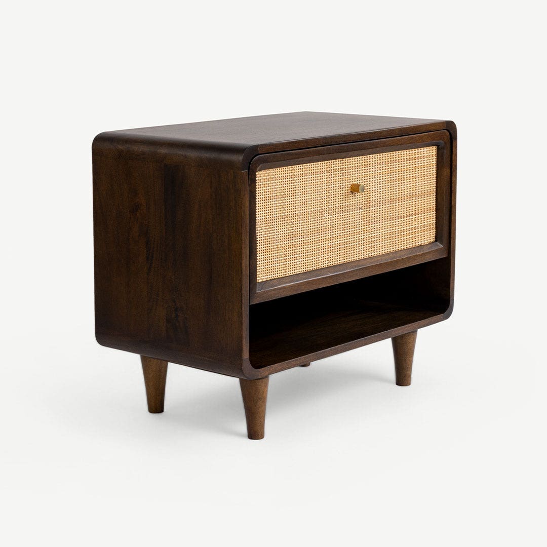 Khloe Bedside Table Walnut