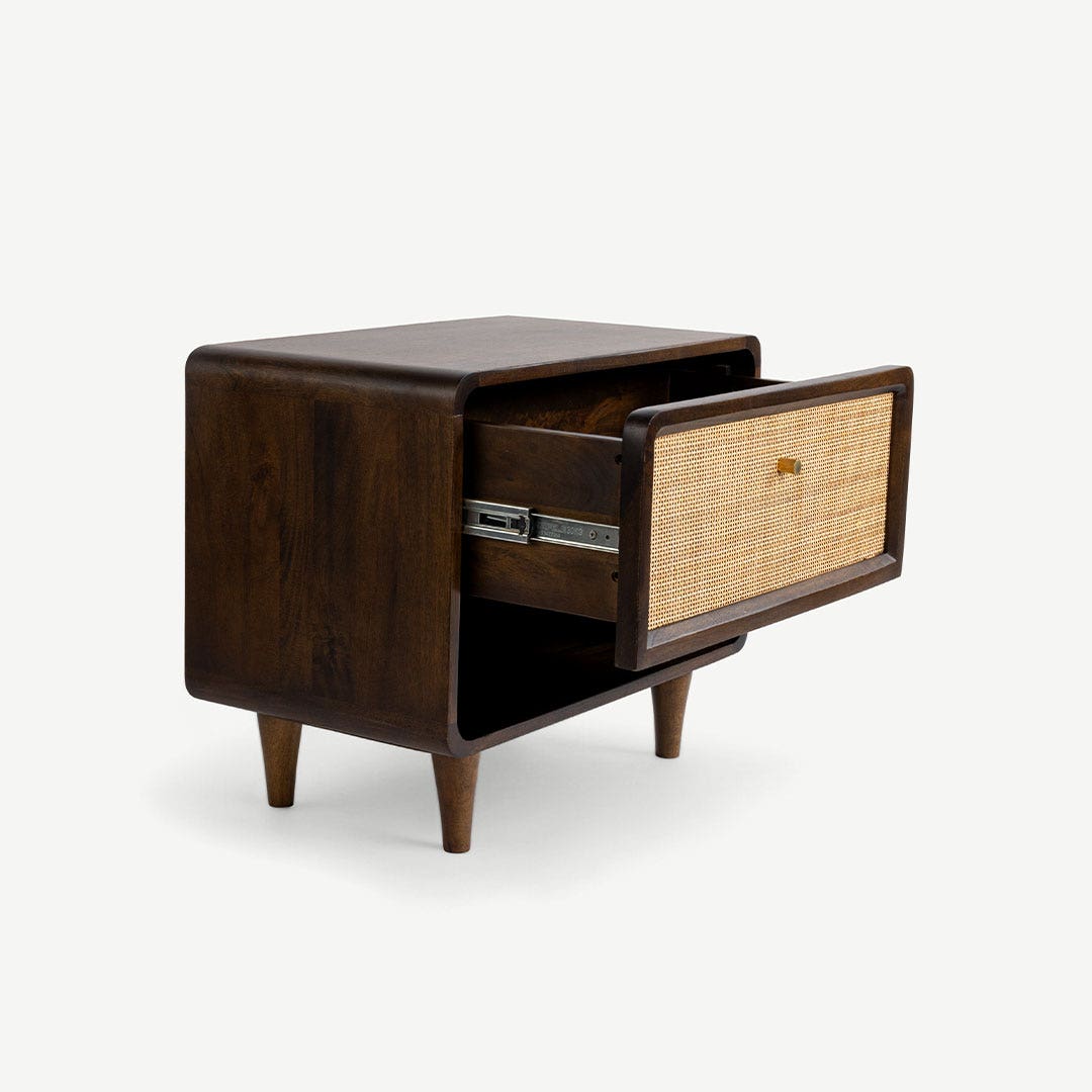 Khloe Bedside Table Walnut