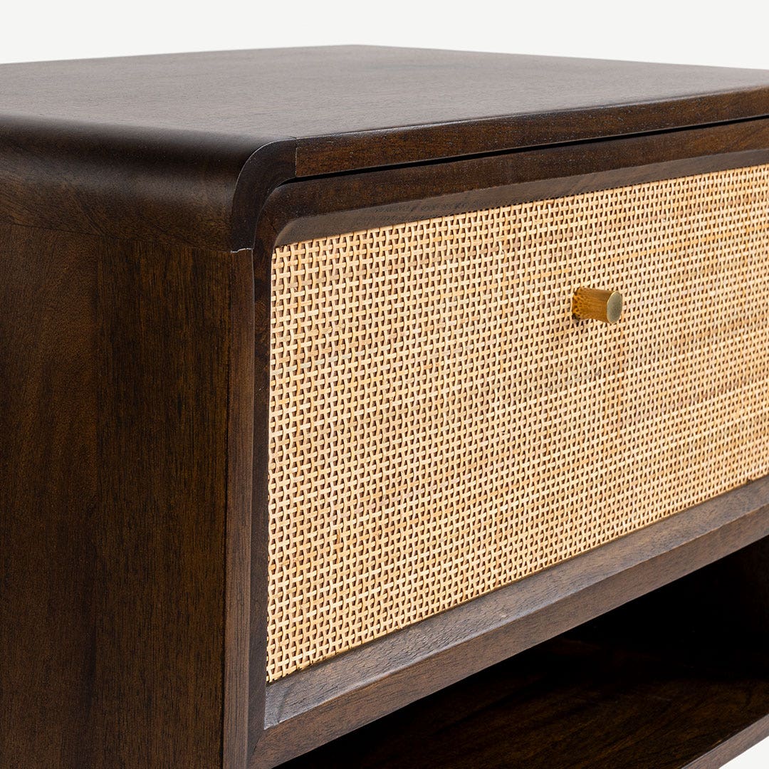 Khloe Bedside Table Walnut