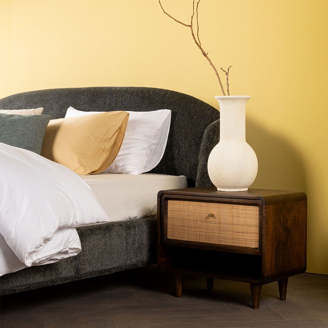 Khloe Bedside Table Walnut