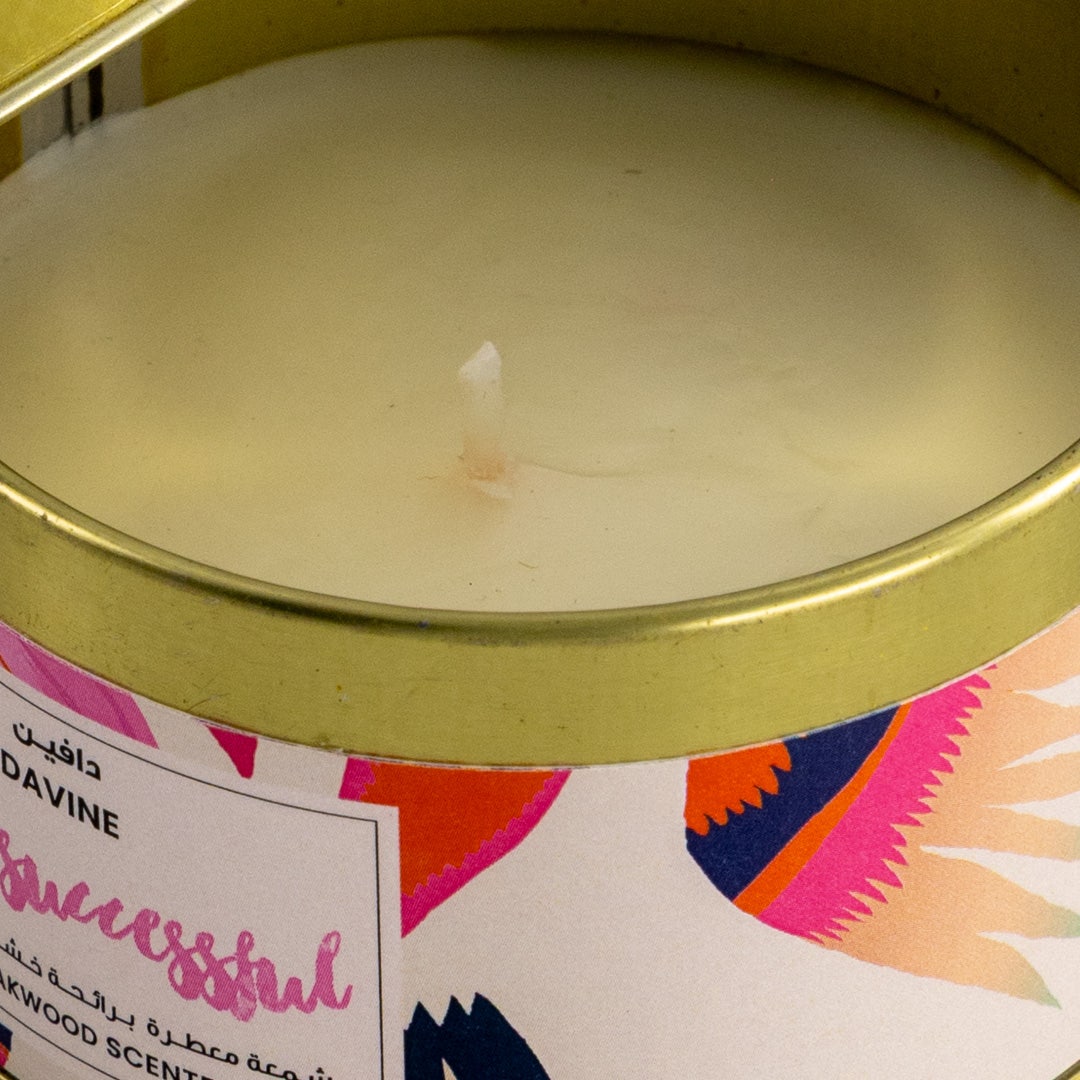 Davine Tin Candle-Mahogany Teakwood