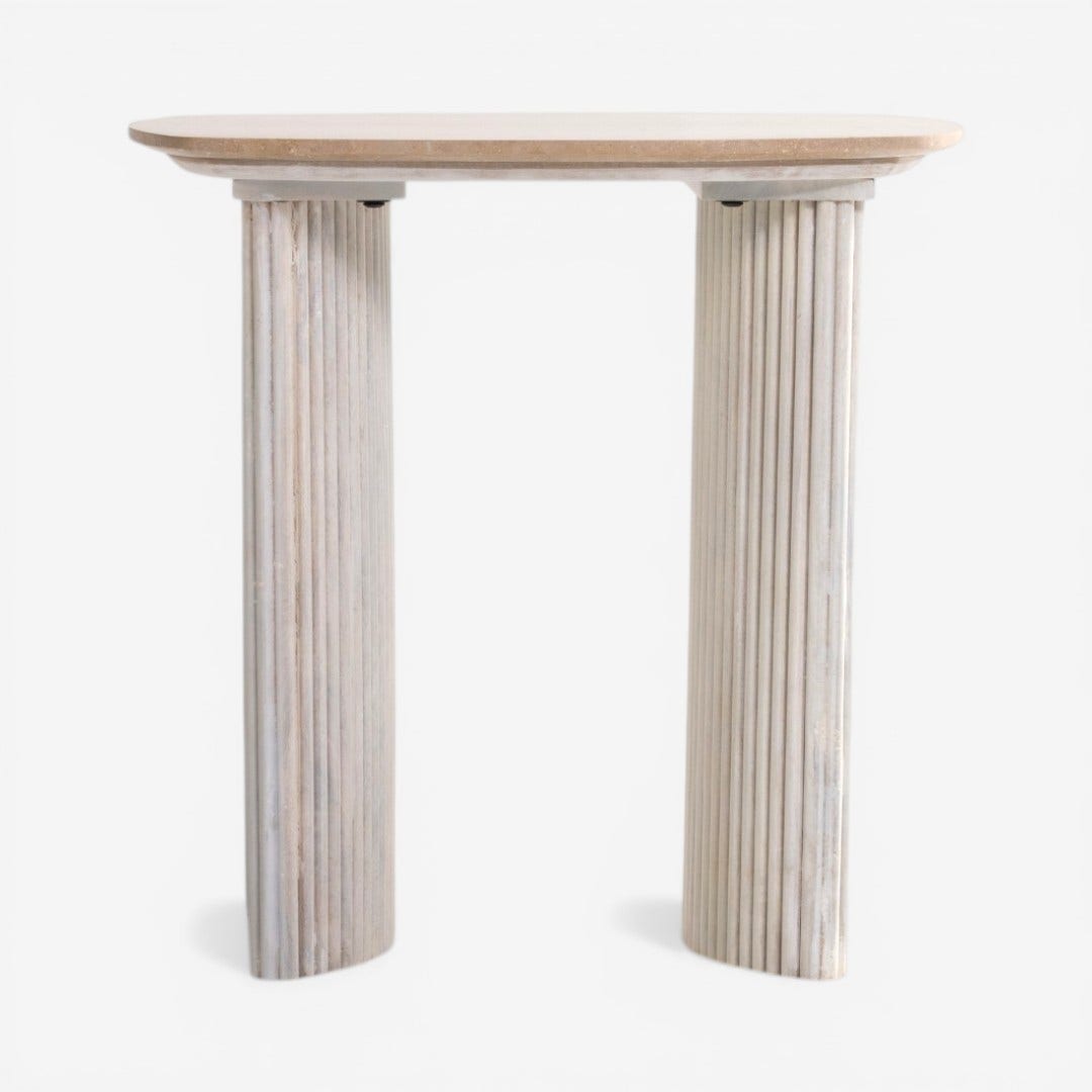 Jourie End Table Ecru