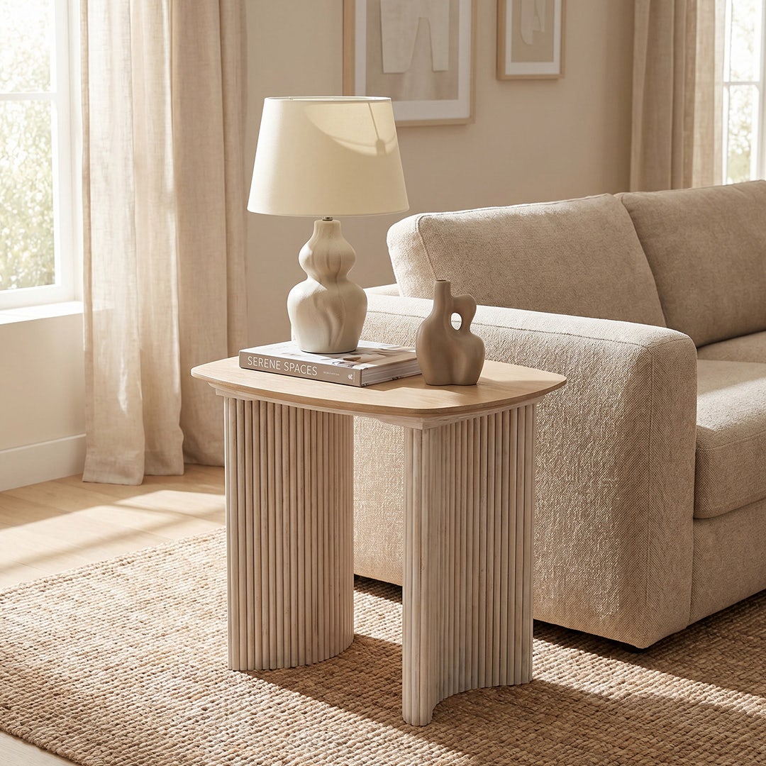 Jourie End Table Ecru