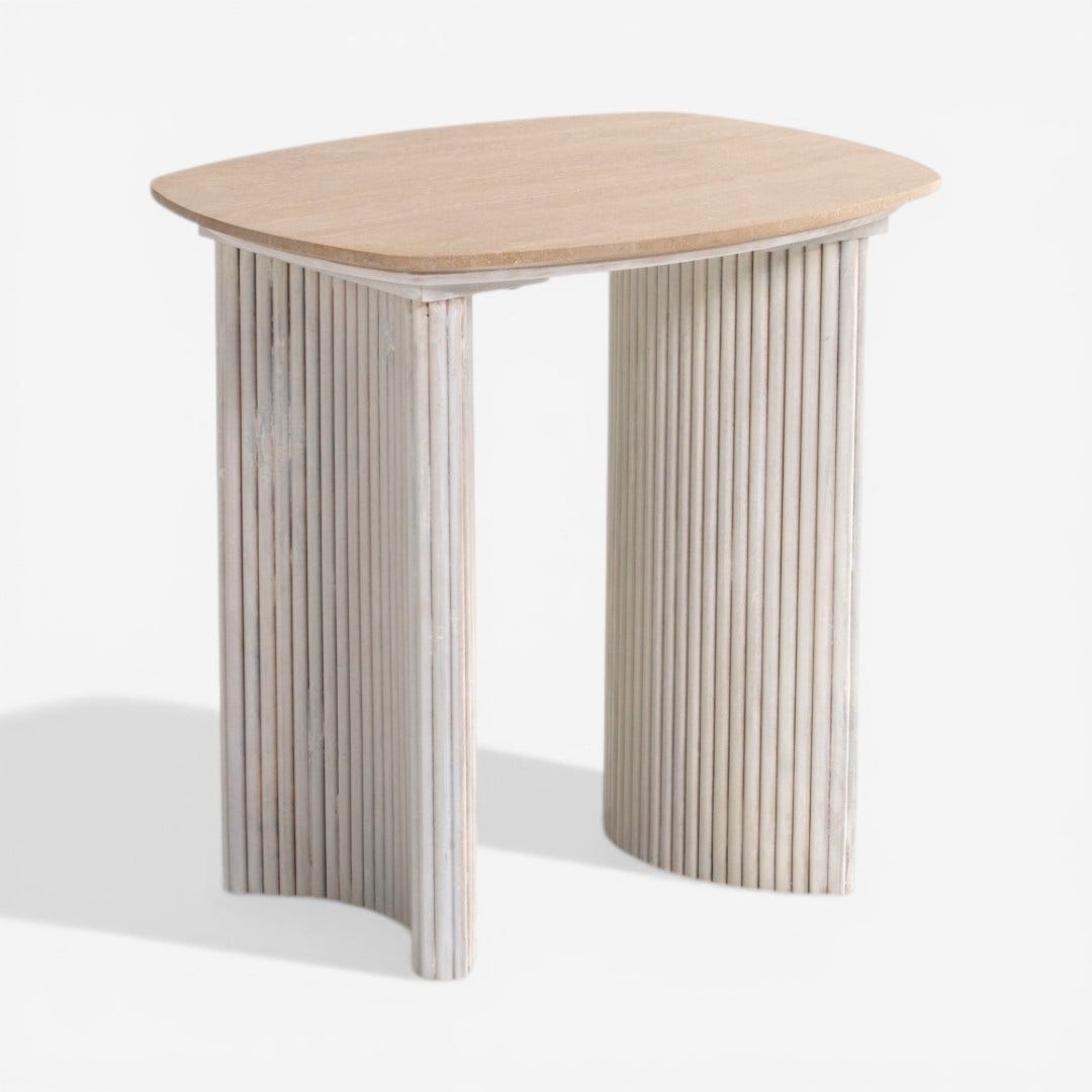 Jourie End Table Ecru