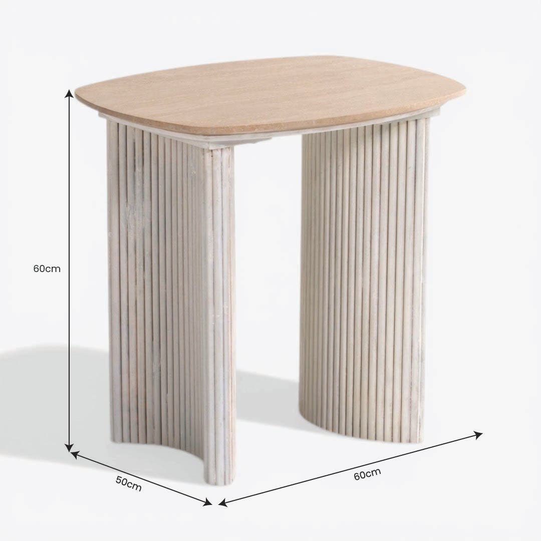 Jourie End Table Ecru