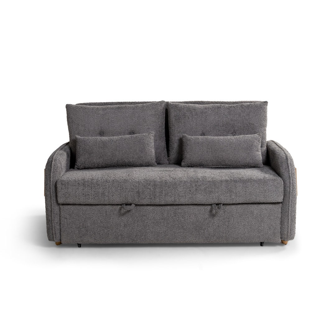 Caelan 2 Seater Sofa Bed Grey