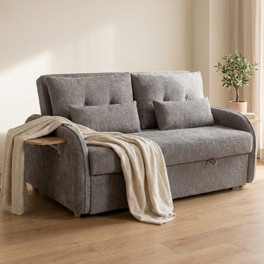 Caelan 2 Seater Sofa Bed Grey