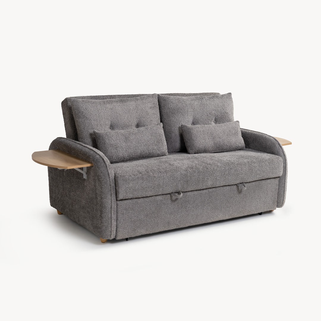 Caelan 2 Seater Sofa Bed Grey