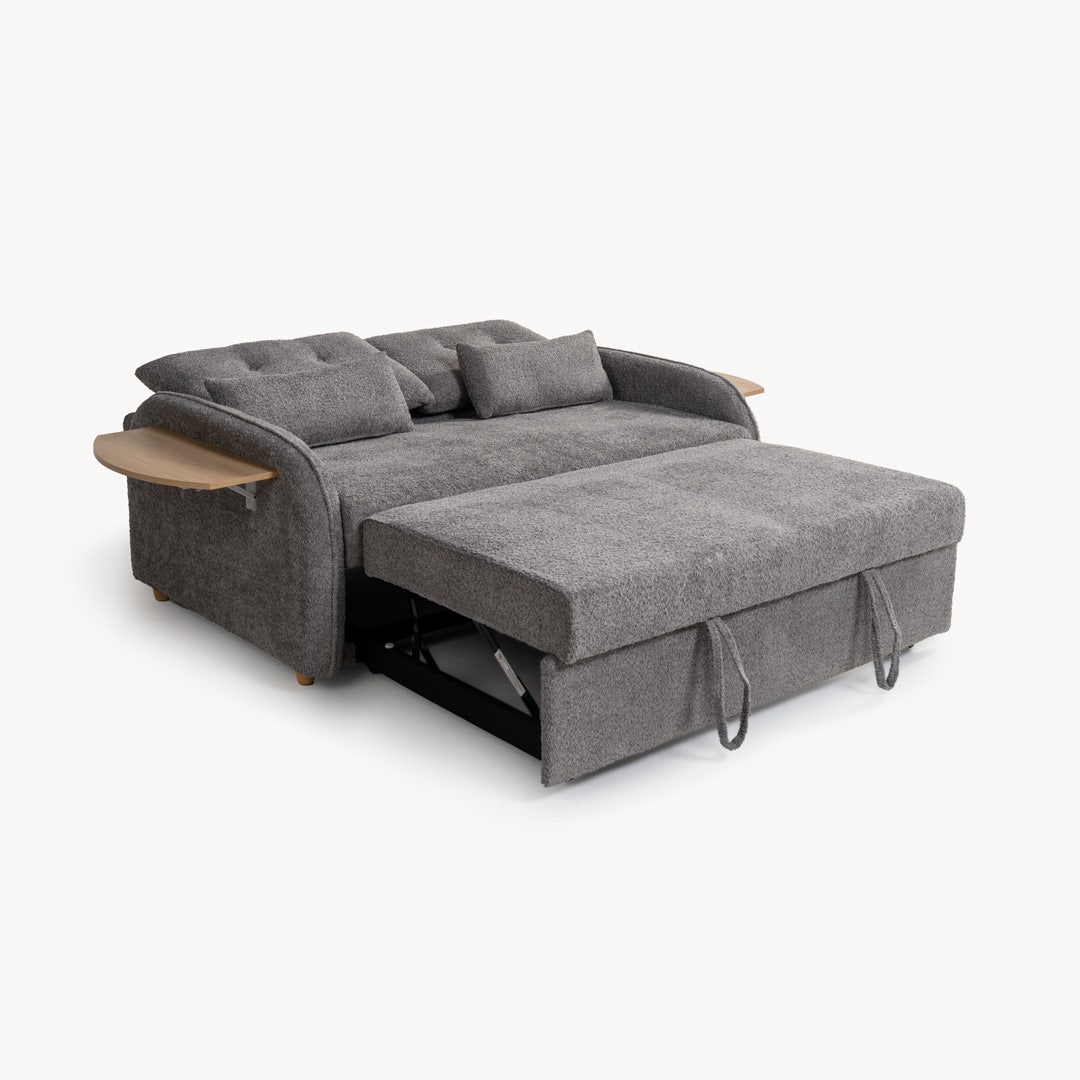 Caelan 2 Seater Sofa Bed Grey