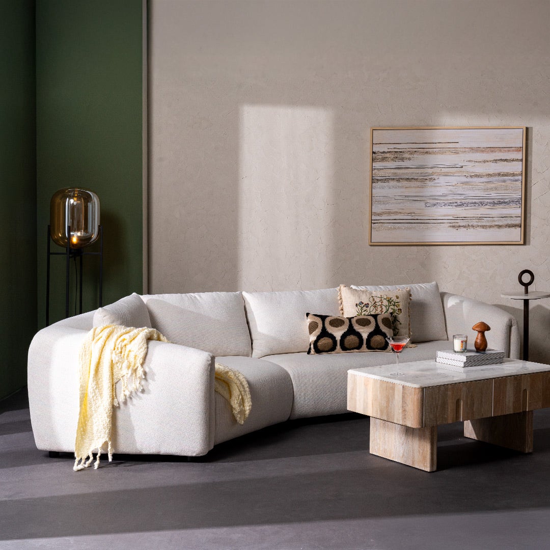 لوينا كنبة زاوية - عاجي