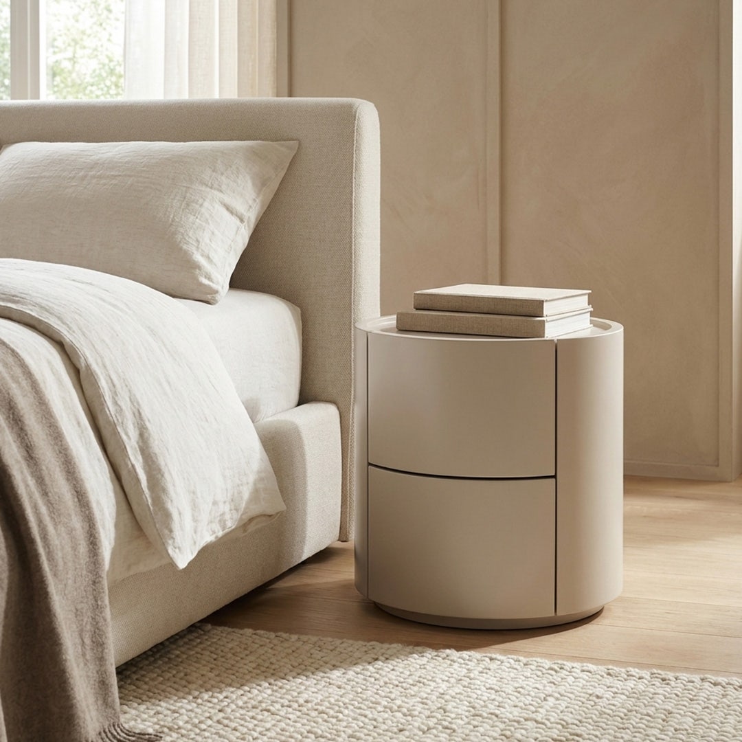 Minow Bedside Table White