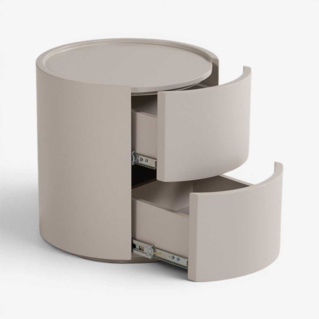 Minow Bedside Table White