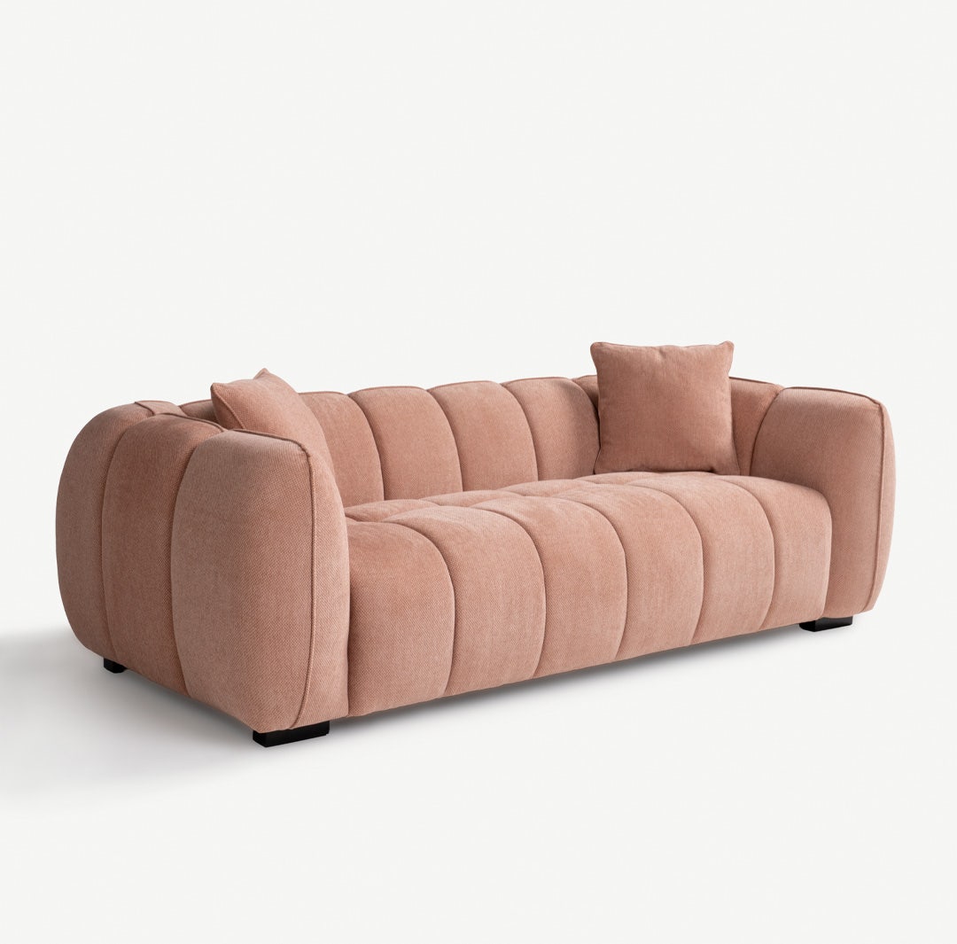 Levish 3 Seater Sofa Blush