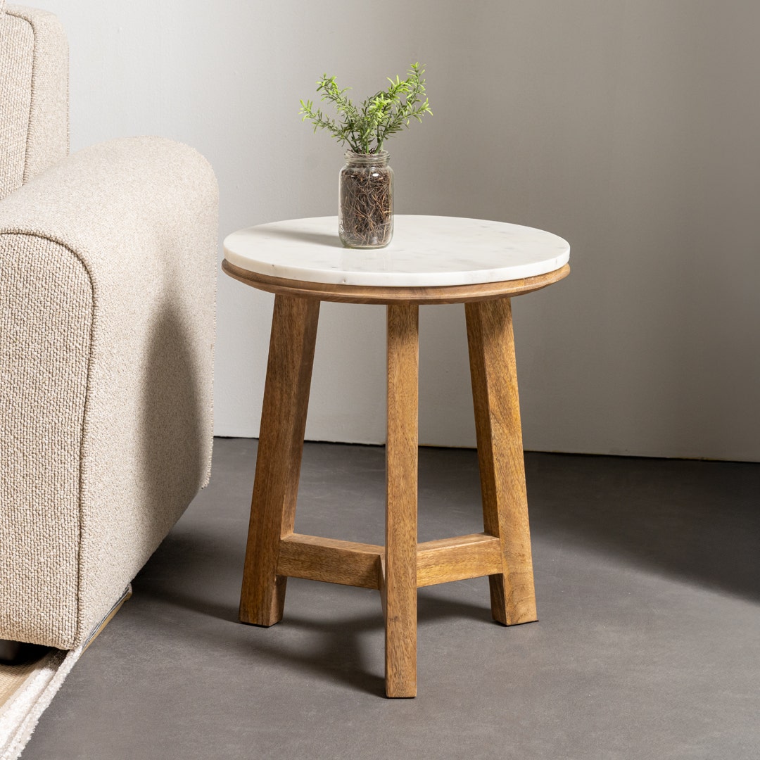 Estra End Table White