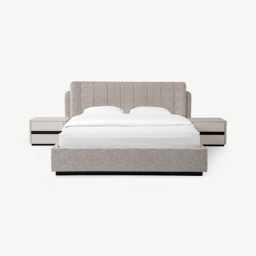 Baku 5pc King Bed Set 180x200cm Greige