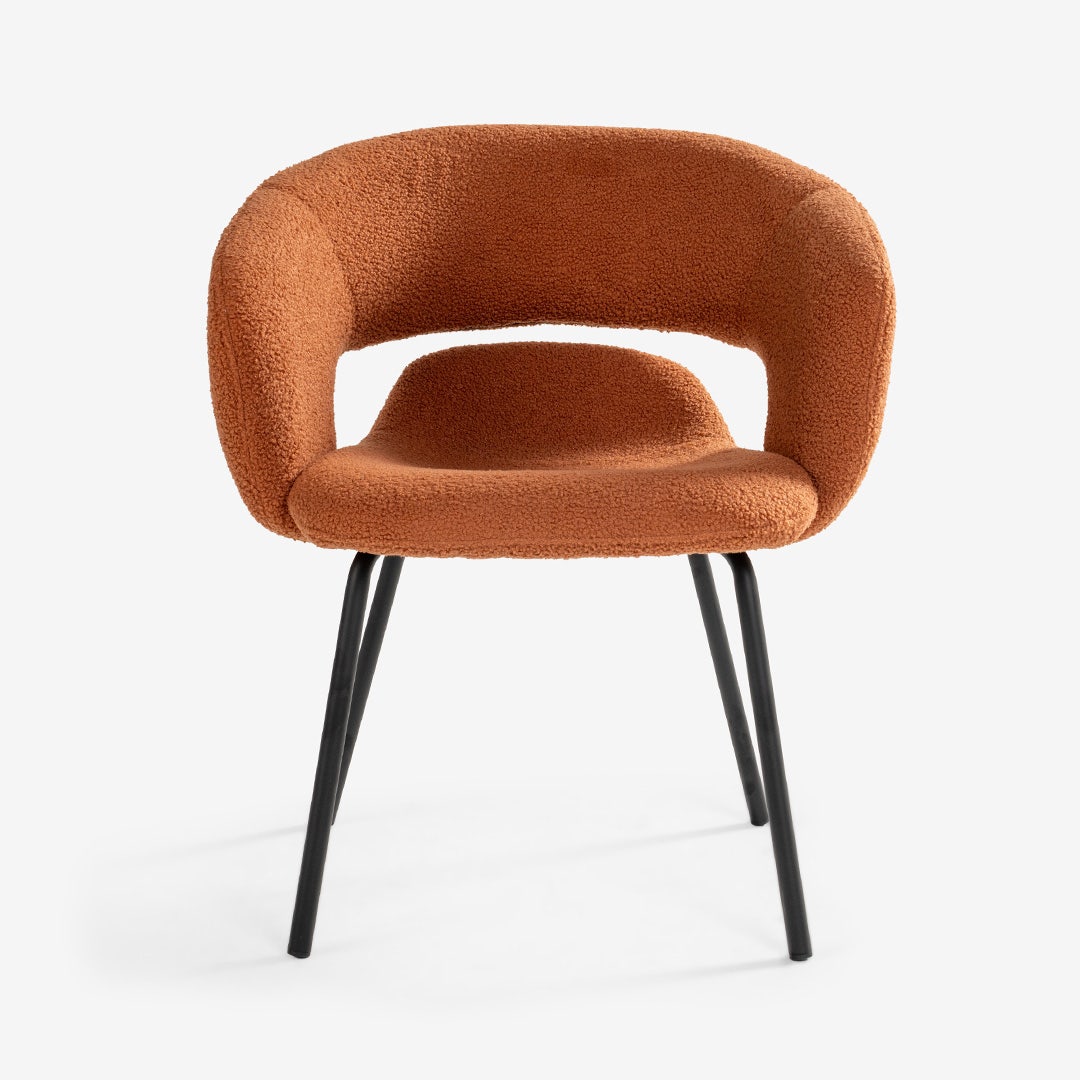 Yulian Dining Arm Chair Terracotta