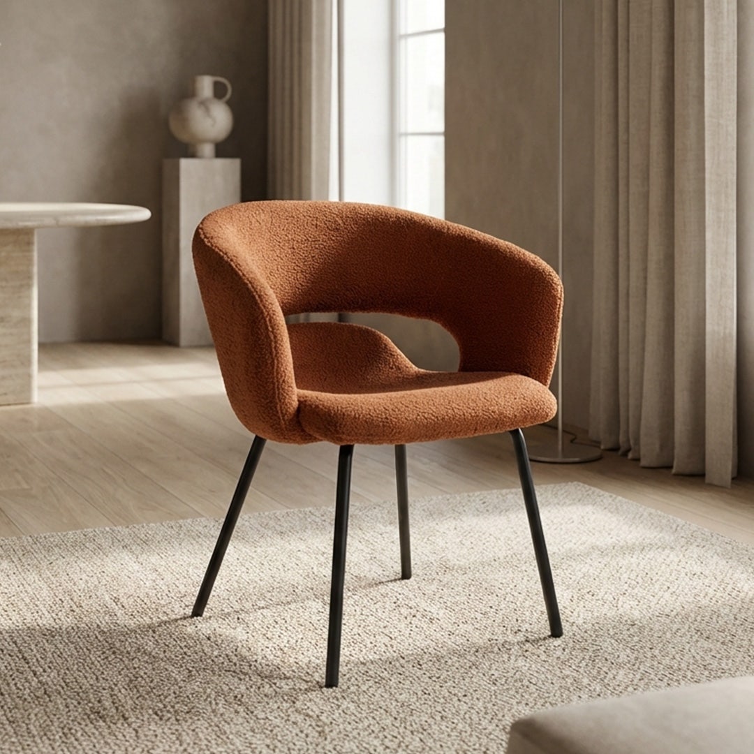 Yulian Dining Arm Chair Terracotta