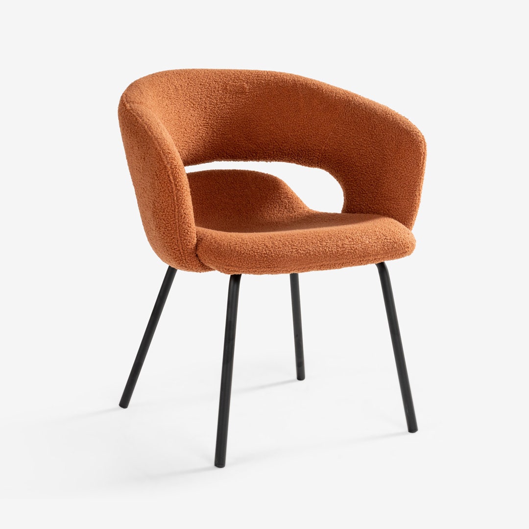 Yulian Dining Arm Chair Terracotta