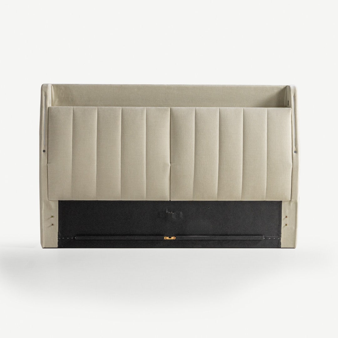 Naura Storage Headboard 180x200cm Beige
