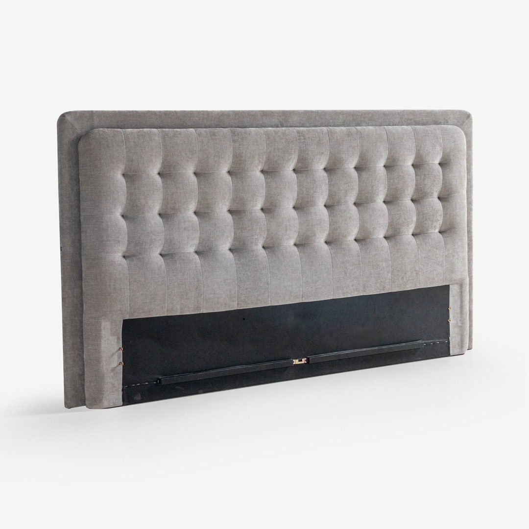 ناورا لوح رأس سرير بإضاءة إل إي دي 180×200 سم - رمادي