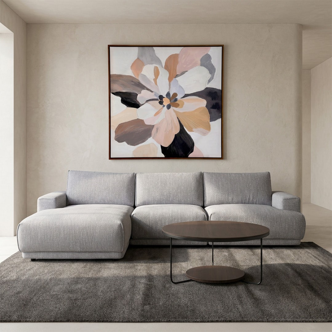 رولين كنبة زاوية يسار - رمادي