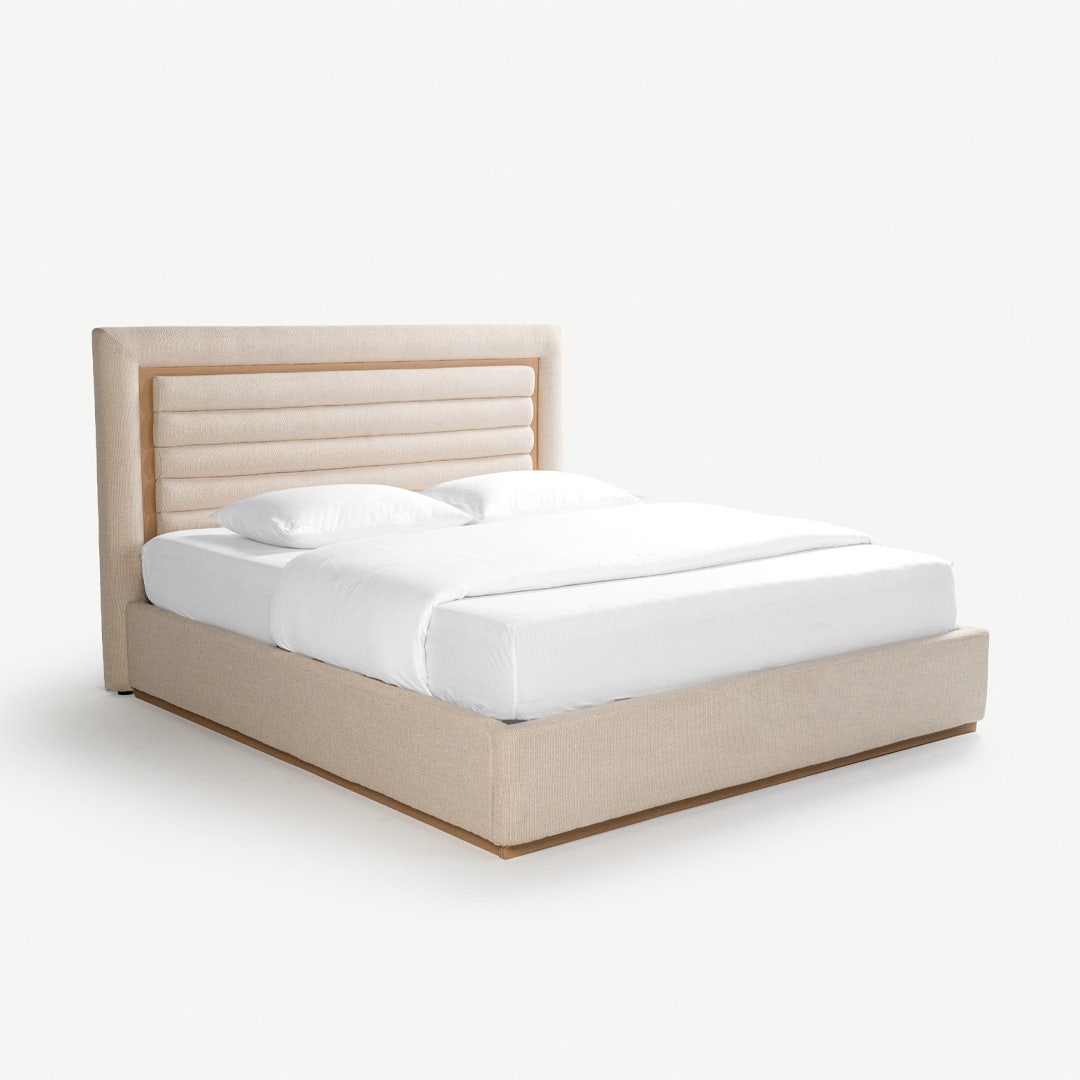 Piastri King Bed 180x200cm Natural