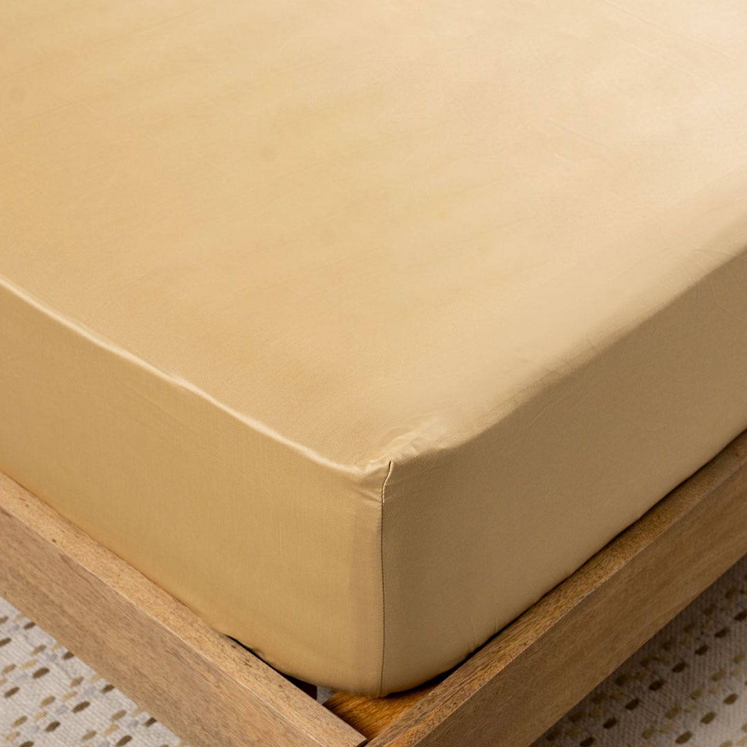 Liora Fitted Sheet 180x200cm- Sand