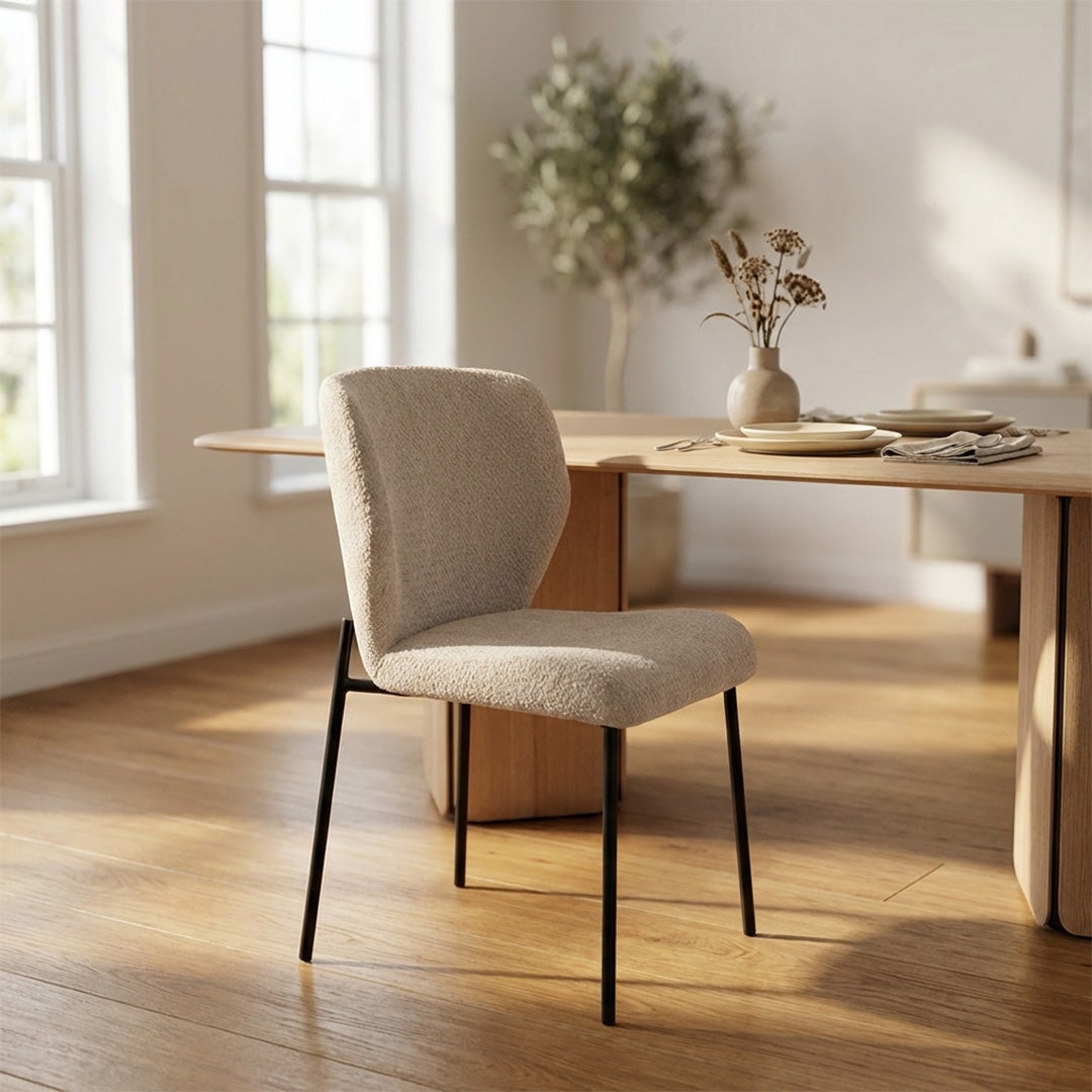 تويلان كرسي طعام - رمادي بيج