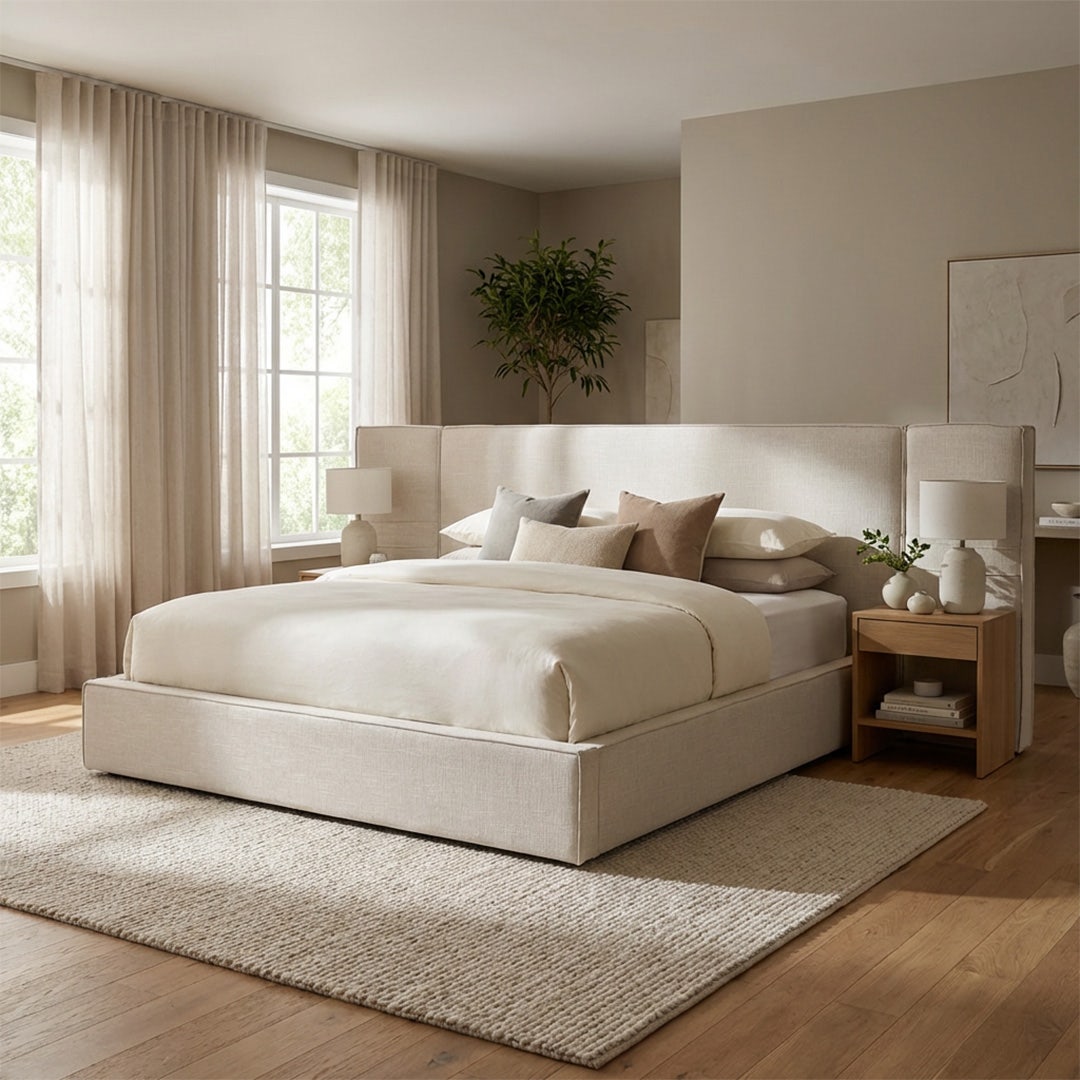 روميني سرير كينج 180×200 سم - بيج