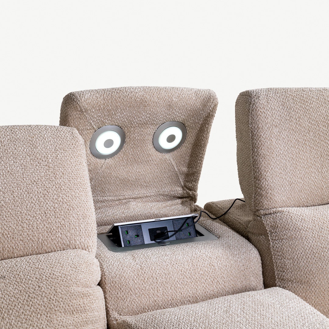 Relom Recliner Corner Sofa Ecru