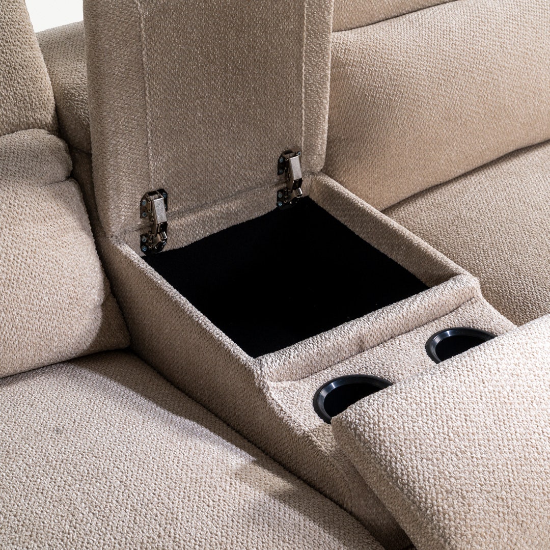 Relom Recliner Corner Sofa Ecru