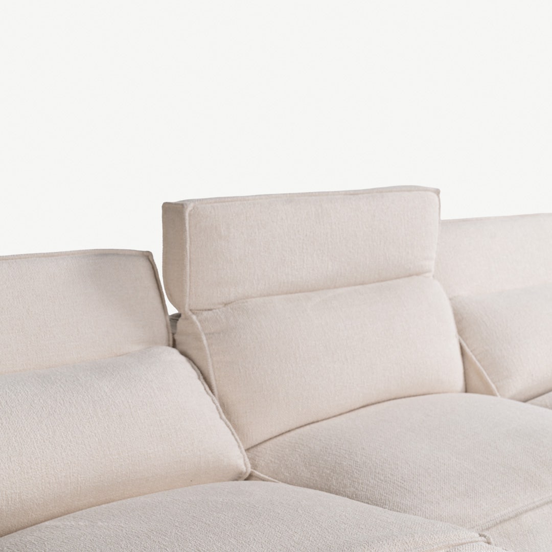 Tatian 3 Seater Recliner Sofa Cream