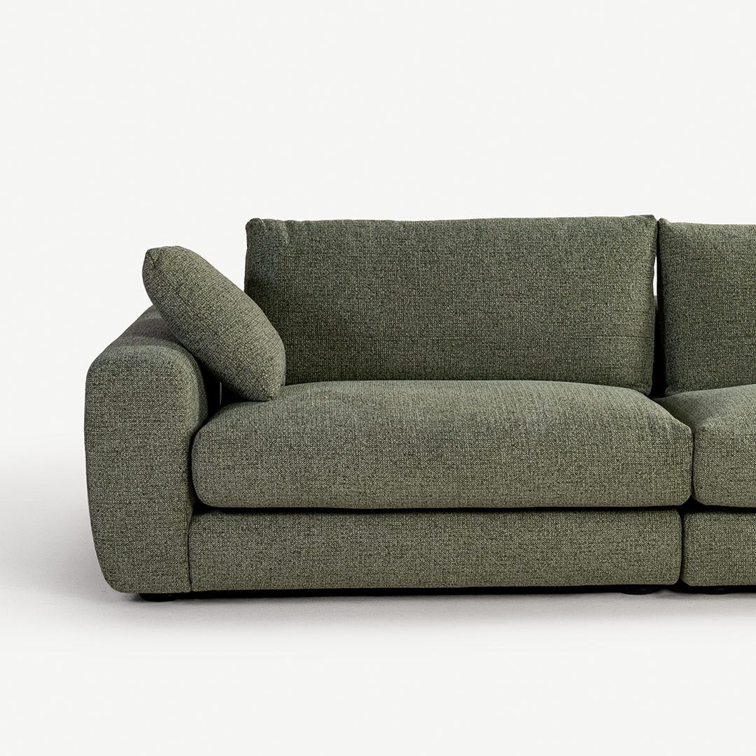 Noraman Corner Sofa Set Green