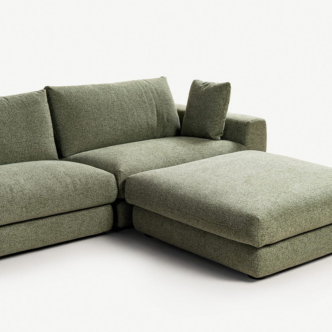 Noraman Corner Sofa Set Green