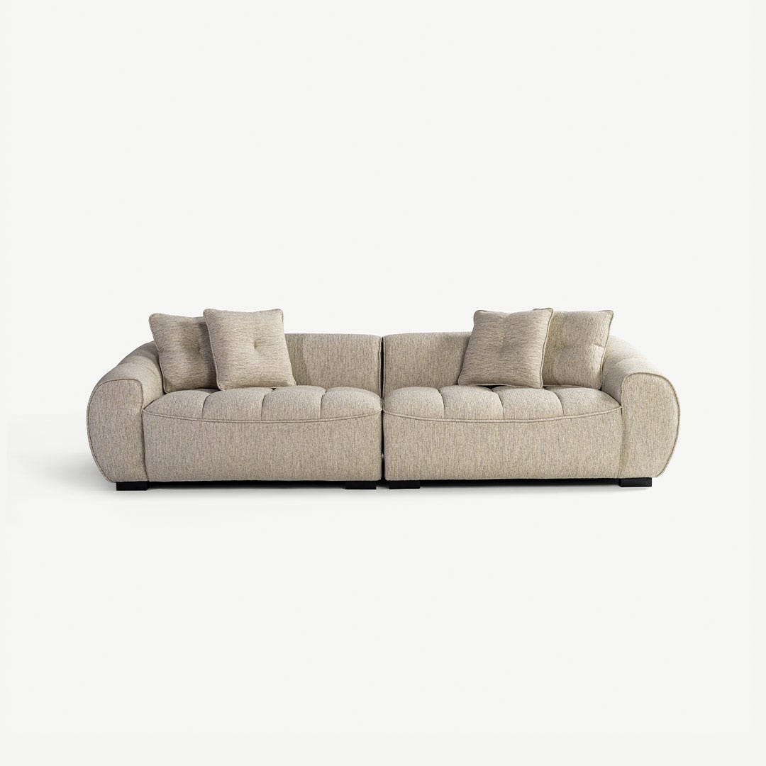 Naline 4 Seater Sofa Ecru