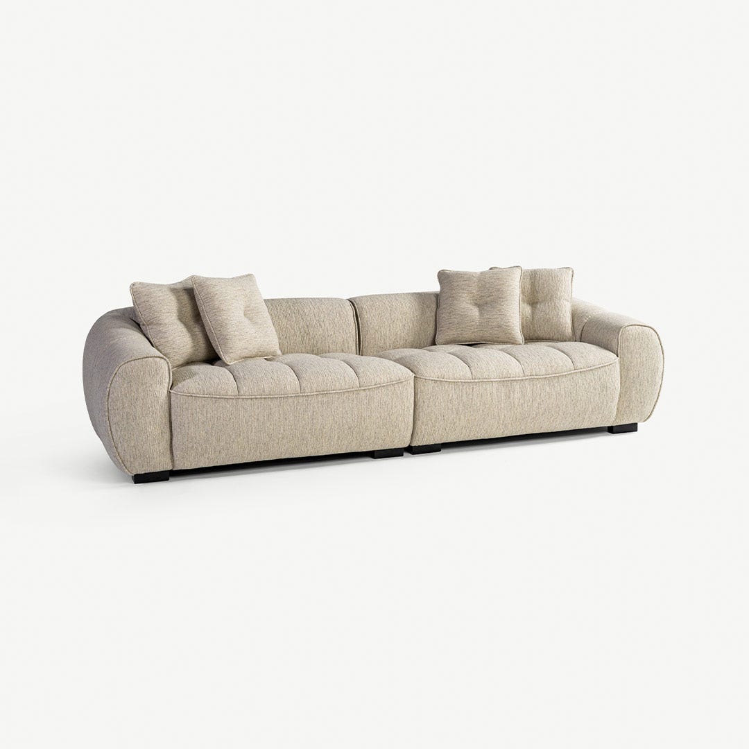 Naline 4 Seater Sofa Ecru