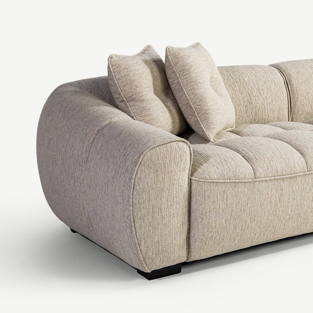 Naline 4 Seater Sofa Ecru