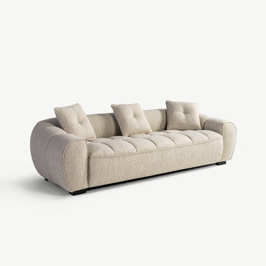 Naline 3 Seater Sofa Ecru