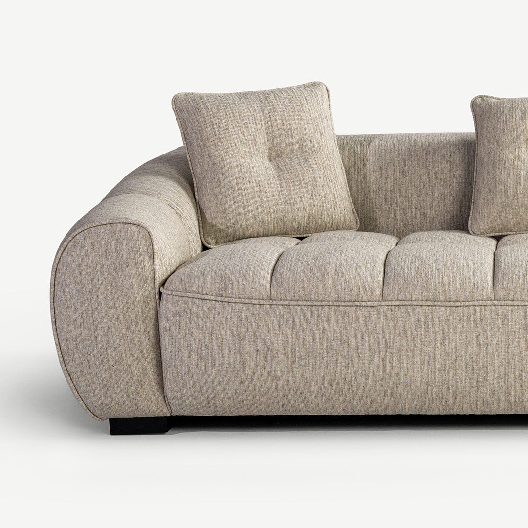Naline 3 Seater Sofa Ecru