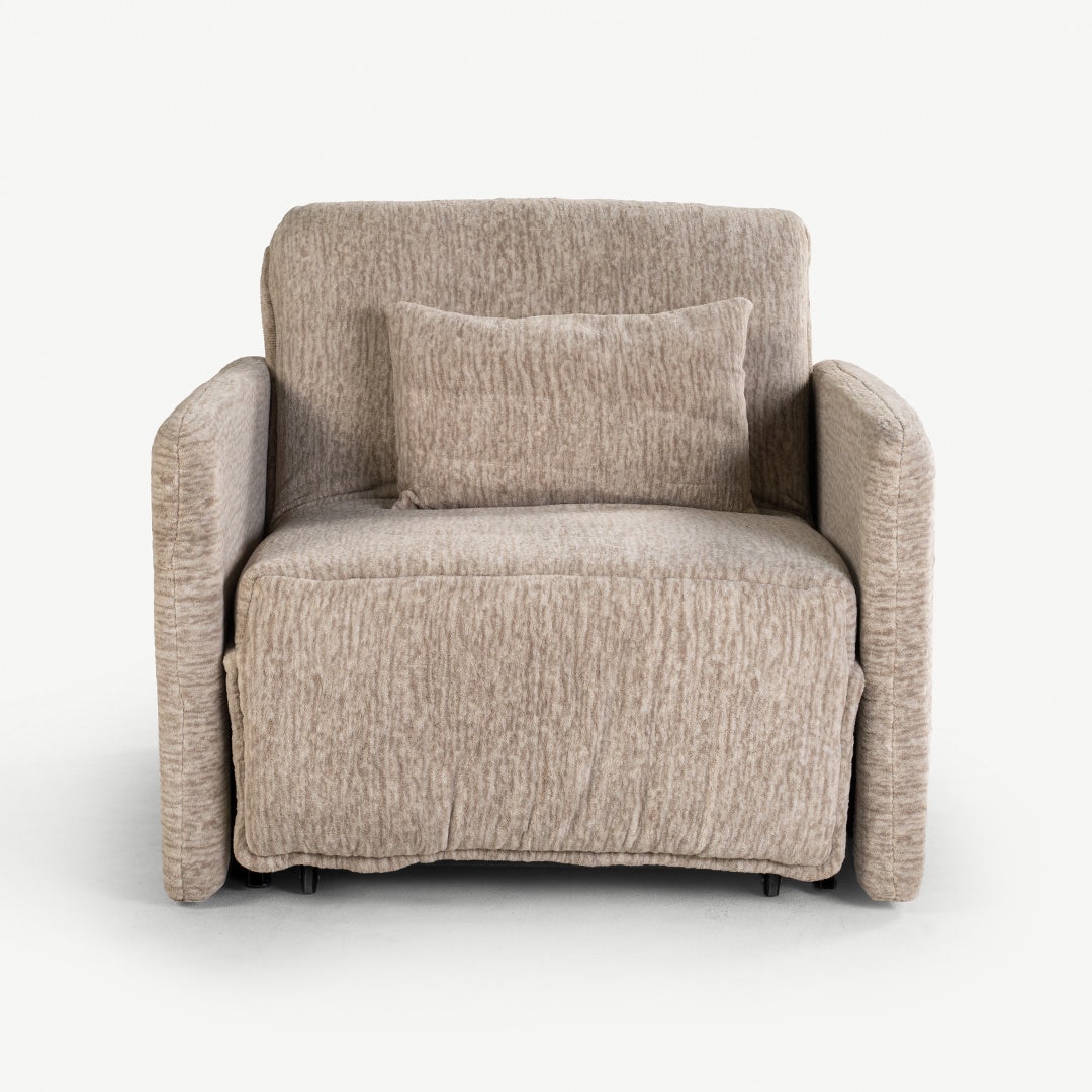 ميفن كنبة سرير كهربائية - بني فاتح