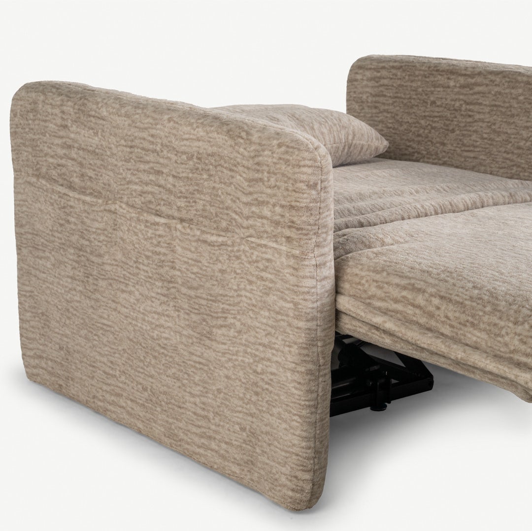 ميفن كنبة سرير كهربائية - بني فاتح