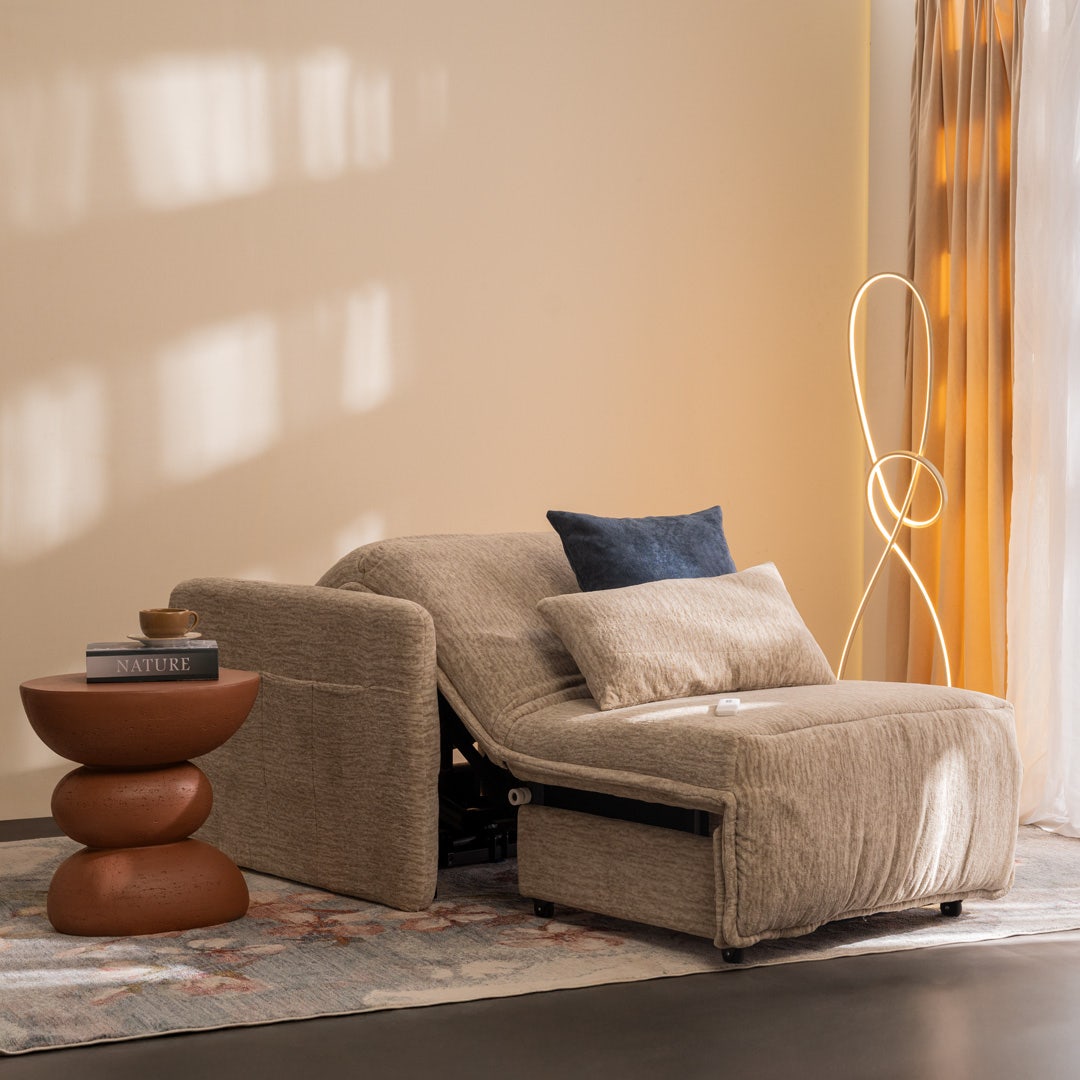 ميفن كنبة سرير كهربائية - بني فاتح