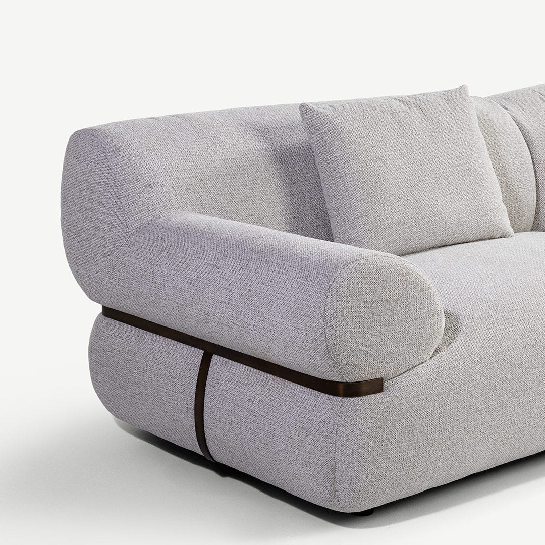 مورلي كنبة 4 مقاعد - رمادي