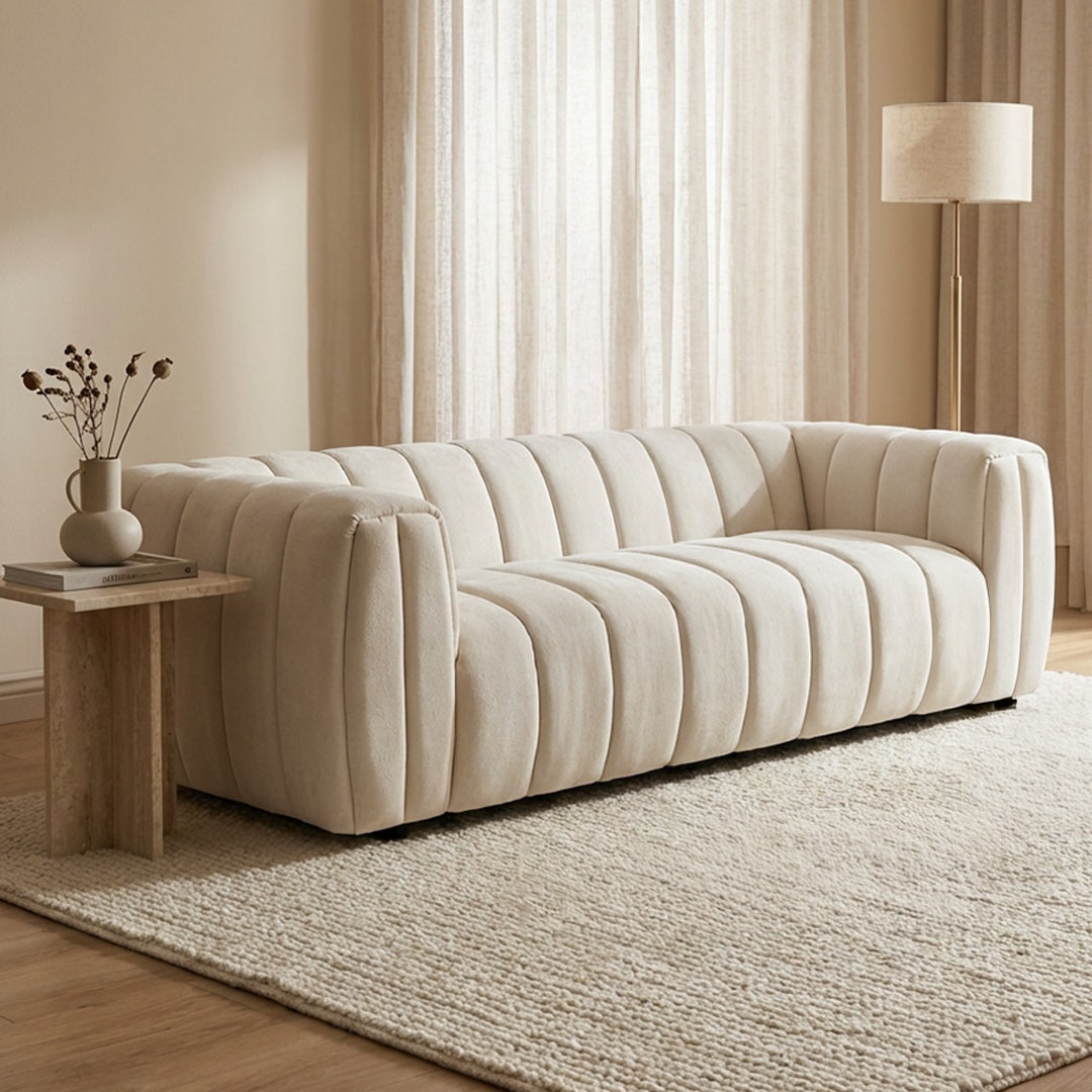 Reyoni 3 Seater Sofa Ivory