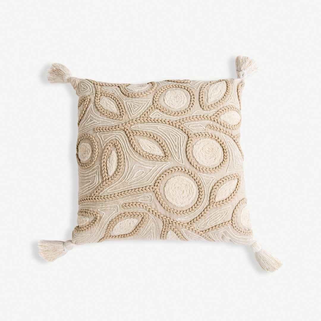 Lamees Embroidered Cushion - 50x50cm